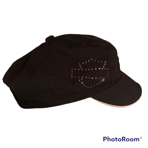 HARLEY DAVIDSON VINTAGE BASEBALL HAT CAP W FAMOUS LOGO PINK CRYSTALS ⭐️⭐️⭐️⭐️⭐️ - Picture 3 of 13